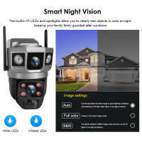 Cámara Solar WIFI Dual Lente Tres Pantallas 12MP 10X Zoom CCTV Exterior Con Seguimiento Automático Detecta Humanos Soporte PTZ IP66 Cam - details 10