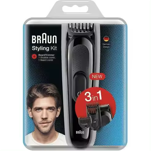 Braun SK2000 Recortadora de Barba Recargable 3 en 1 con 11 Ajustes de Longitud - 1