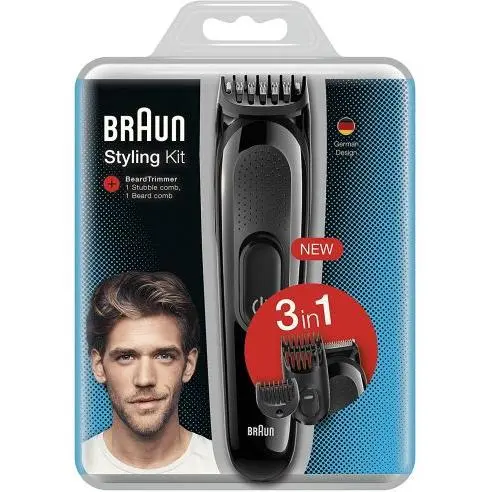 Braun SK2000 Recortadora de Barba Recargable 3 en 1 con 11 Ajustes de Longitud - 1