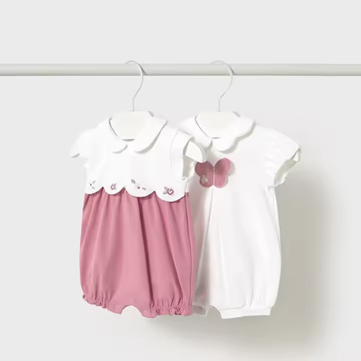 Set 2 peleles cortos Mayoral M1752-56 mayoral Ropa Bebé Niña Peleles y Petos Primavera-Verano 2025 - 1