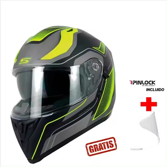 S-LINE S441 VENGE CON VISOR+PINLOCK AMARILLO MATE - 1