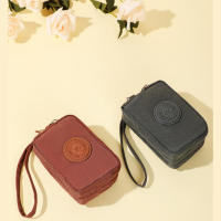Monedero Grande De Capacidad Para Mujer En Nylon Resistente Al Agua Con Tres Capas Monedero Coreano Nuevo De Oxford Portátil - details 1