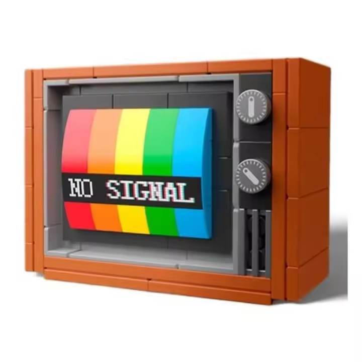 Kit bloques construcción Televisión retro con 132 piezas MBMT001 MADNESSTOY - 1