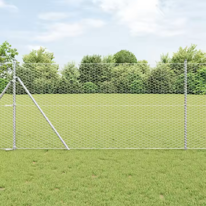 vidaXL Valla Hexagonal Acero galvanizado Acero 10000 x 0.06 x 140 cm - 1