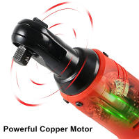 12V/18V Destornillador eléctrico inalámbrico Llave de carraca de ángulo recto 3/8 pulgadas Taladro de impacto Extracción de tornillo Tuerca Herramienta de reparación de coches - details 5