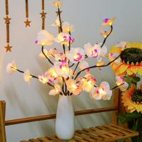 Lámpara De Árbol De Orquídea Mariposa Blanca Y Morada Con Luces LED Pilotadas Por Baterías Decoración Romántica Para El Hogar Y Habitaciones - details 0