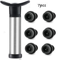 Tapa De Vino Con Bomba De Vacío Preservador De Bebidas De Silicona Negro Ecológico Aerator Para Botellas De Vino - details 7