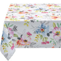 Mantel Floral Colorido De Poliéster Lavable Para Mesa De Comedor Fiesta Autogestionada Camping Decoración Telas Rectangulares a Mano - details 6