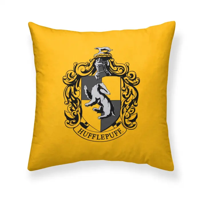BL Belum | Funda cojín Harry Potter, Funda de cojín 100% algodón 50x50cm Modelo Hufflepuff Basic A - 1
