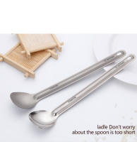 Tiartisan Cuchara De Titanio Ultraligera Con Mango Largo Para Camping Y Exterior Utensilio De Comedor Pulido Mate Portátil - details 2