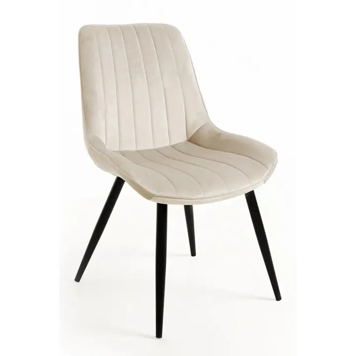 Silla Lene Terciopelo - Beige - 1