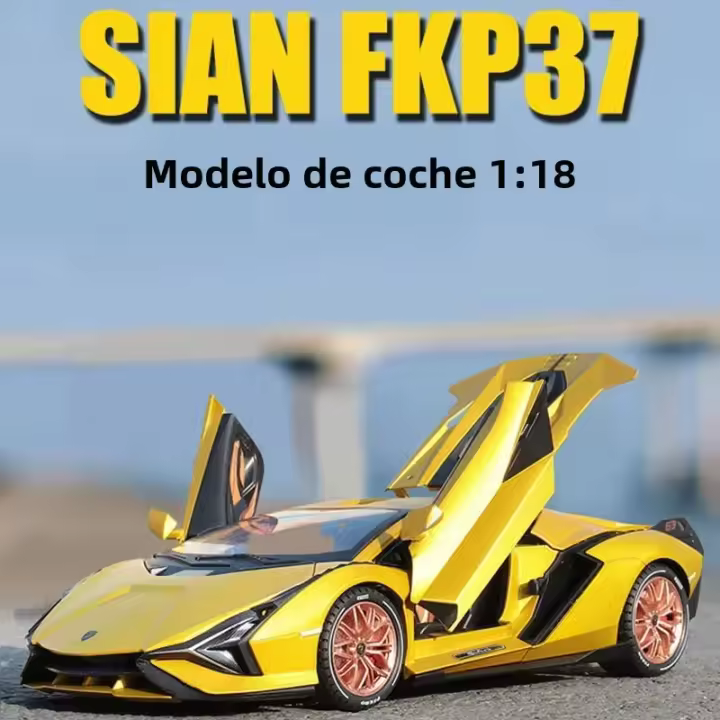 Modelo De Coche Diecast 1:18 Lamborghinis SIAN FKP37 Supercar Para Niños Juguetes Coleccionables Metálicos Escala A245 - 1