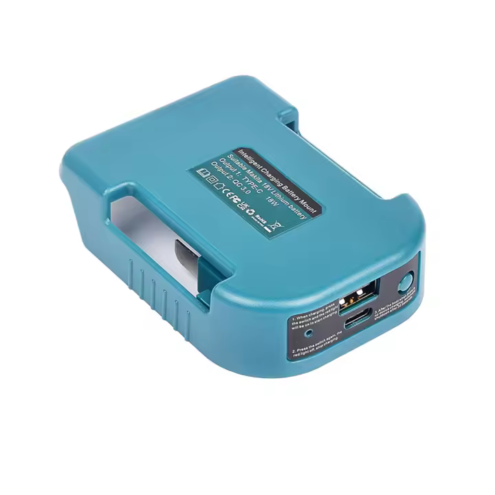Cargador Rápido USB Para Batería Makita 18V Con Soporte Y Salida Tipo-C Accesorio De Herramienta Eléctrica Compatible Con EnName_Null - 1