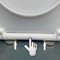 Tapa del Inodoro Wc Pp Con Caida Amortiguada Y Facil De Quitar - Blanco, Asiento de inodoro tapa para WC ,Tapa para Asiento de WC TENDANCE - details 7