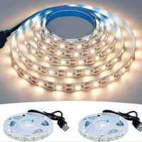 Tira De Luces LED DC 5V USB Luz Blanco Cálido 2835 Para Decoración De Habitaciones Luz De Fondo Para TV Y Espejos - details 0