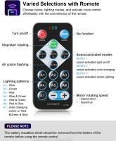 Bola Mágica LED Control Remoto Siete Colores Voz Controlada Mini Luz De Escenario KTV Rotatoria TenKinYo Luz Nocturna Atmosfera - details 0