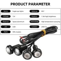 4PCS Lámparas LED De Ojo De Águila Para Motocicleta 18MM Luz De Conducción Super Brillante DRL Luz De Fondo Para El Día Lámpara Antiniebla Señal De Parada Retroiluminación - details 3