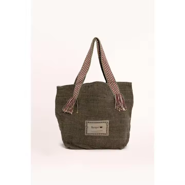 Bolso Hemper Maxi de Cáñamo con Cierre de Imán y Bolsillos Internos - 1