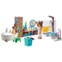 Playmobil my life 71611 moderno cuarto de baño de casa, bathroom mylife house, con dos muñecos, ducha, bañera, wc, toallas, secador y muchos accesorios - details 4