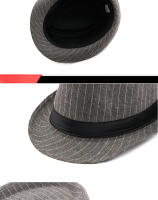 Sombrero De Moda Británica Para Hombres Nueva Colección Otoño-Invierno Estilo Jazz Con Rayas Adecuado Para Adultos Formales - details 6