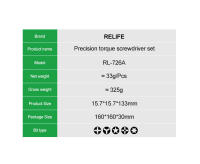 RELIFE RL-726 Destornillador De Precisión 3D Con Diseño Magnético Fuerte Para Reparación De Móviles Y Computadoras Herramienta De Desmontaje - details 16