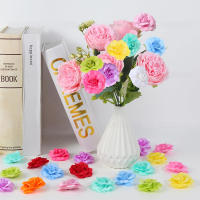 10pcs Flores Artificiales De Seda Rosa Hechas a Mano Para Decoración De Boda Accesorios Para Ropa Y Sombreros Clip DIY Wreath Hat Dress - details 2