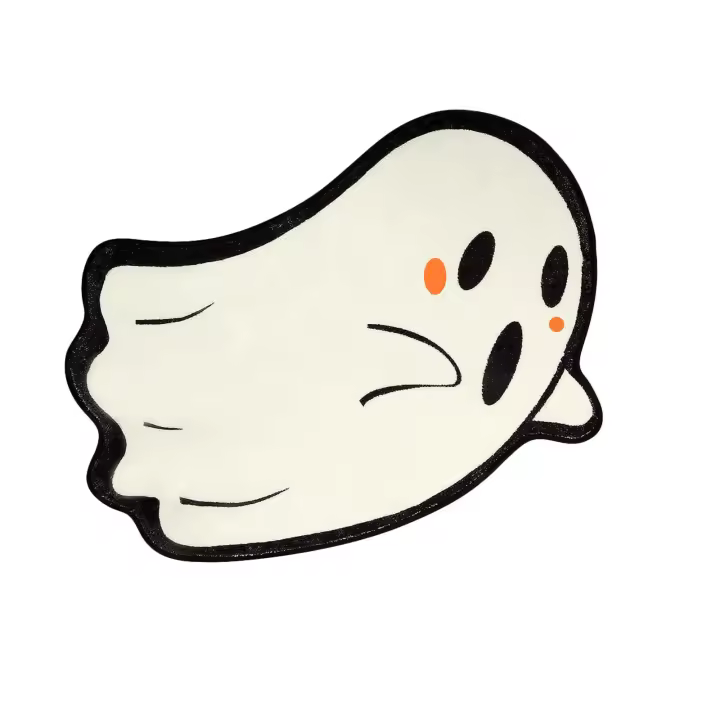 VIKAMA Alfombra De Halloween Con Diseño De Fantasma Encantador Alfombra Decorativa Para Dormitorio Y Baño Absorbente Antideslizante Para Piso - 1