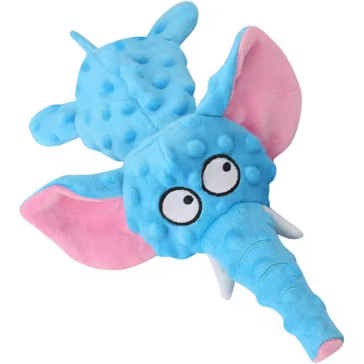 Juguete de Plush para perros sin relleno, con Sonido chirriante, Diseño adorable, duradero y suave, ideal para practicar y Jugar con mascotas, Azul Claro. - 1