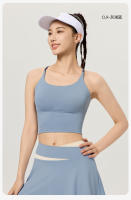 Sujetador deportivo con tirantes finos y copa fija para exteriores, con almohadilla para el pecho, para mujer, fitness, yoga y belleza. - details 11