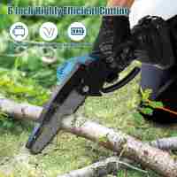 6-Inch Mini Cordless Chainsaw Powerful 20000RPM Electric Saw 21V Rechargeable Handheld Garden Woodworking Cutting Power Tools - details 3