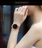 Reloj De Mujer Hannah Martin Con Movimiento Japonés Original Acero Inoxidable Malla Clásico Minimalista Rosado Oro - details 16