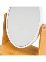 MIRAMAX - Espejo de Maquillaje Doble Cara • Espejo 1X/2X • Base de Bambú Natural con Cajón • Espejo de Mesa Portátil 17x10x25 cm • Ideal para Maquillaje y Cuidado Diario - details 4