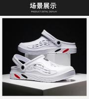 Sandalias De Hombre Para Verano Clogs EVA Zapatillas De Jardín Plataforma Playa Couplet Slides Para Interior Baño Talla Grande - details 11