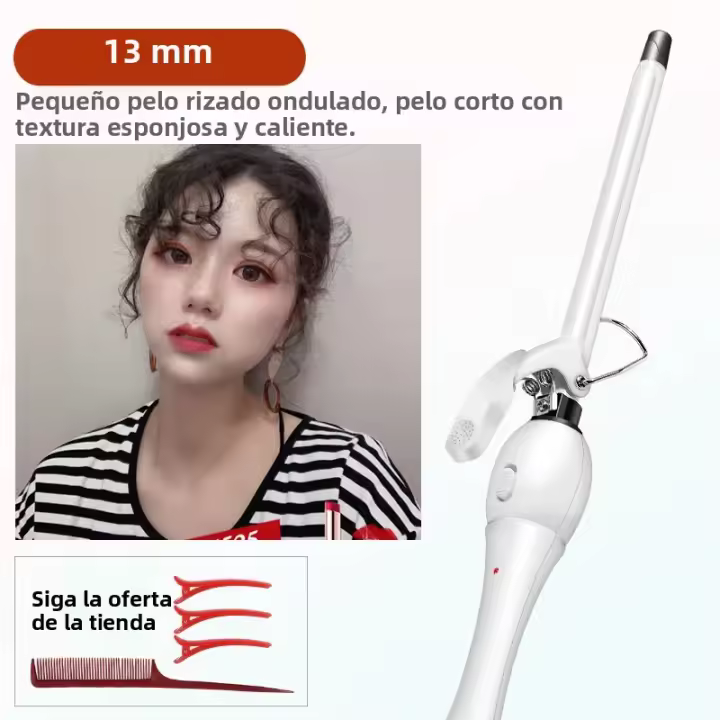 Rizador De Pelo Profesional 9mm Toalla Curler Cerámica Eléctrica Para Salon Herramienta De Peinado Ondulador Pequeño Para Cabello Seco - 1