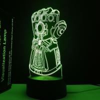 Lámpara De Mesa 3D Vision Colorida De Guantes De Thanos Con LED Luz Nocturna Acrylic Para Niños Regalo De Navidad Disney - details 9
