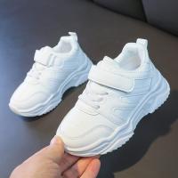 Zapatillas De Deporte Para Niños Y Niñas Blancas Transpirables Talla 26-37 Zapatos Deportivos Todoterreno Para Primavera Corrida Con Cordones Y Hebilla Material Superior De Cuero PU - details 16
