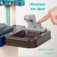 COLORBABY - Cocina juguete eléctrica, 53x22x69 cm, luz y sonido, accesorios para cocinar, alimentos, horno, fregadero, frigorífico, cafetera, cocinita infantil, cocinitas infantiles, cocinas para niños, +3 años - details 2
