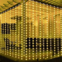 Luces De Cortina LED Con USB Y Control Remoto De 8 Modos Para Bodas Casas Fiestas Pared Ventanas Jardín Navidad Decoraciones - details 7
