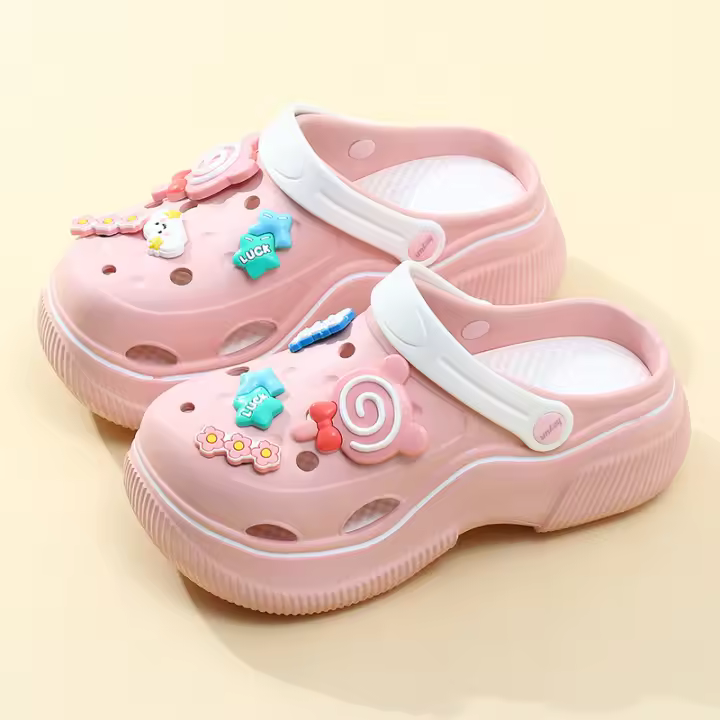 Sandalias De Verano Para Mujer Con Plataforma Y Tacón Alto EVA Transpirable Y Ligera Para Uso Interior Y Exterior - 1