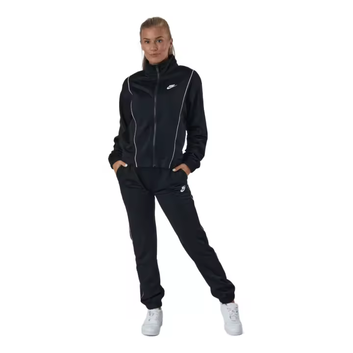 Chándal Nike para mujer - Chaqueta y pantalón de chandal para mujeres de la marca Nike - Conjunto de cazadora y pantalones deportivos Sportswear Essential Pique - Tracksuit con logotipo estampado 100% polyester - 1