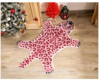 Carpetas Antideslizantes De Piel De Leopardo Rosa Imitación Tejido De Poliéster Lavable Para Sala De Estar Y Dormitorio - details 7