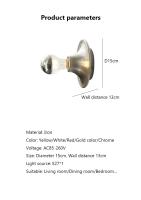 Lámpara De Pared LED Para Decoración Interior De Sala De Estar Corredor Dormitorio Baño Estilo Nórdico Creativo Iluminación Doméstica - details 0