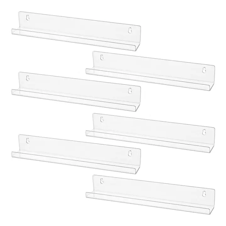 Estante Vinilo para Discos de Pared 6Pcs Juego de Soporte para Albums y Libros de Niños Material Acrílico Hecho en China - 1