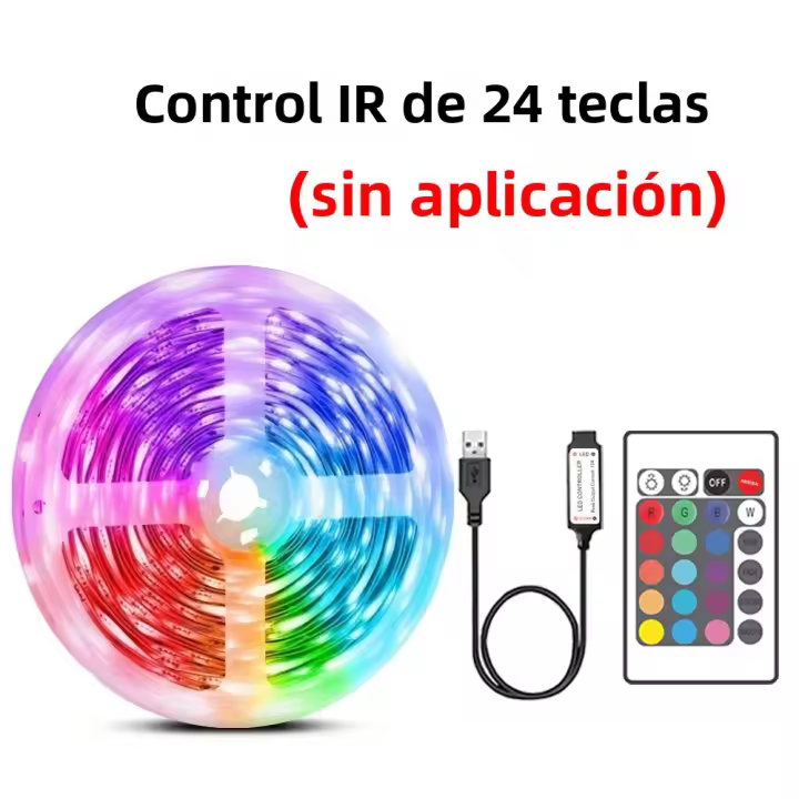 Tiras LED RGB Flexibles 5V USB Con Control Remoto Y Sync Musicales Para Decoración De Habitación Fiesta TV Mesa Del Dormitorio - 1