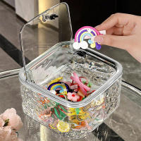 Organizador De Accesorios De Pelo Caja De Almacenamiento Transparente Para Cinturones De Cabello Lazos Algodón Organización De Cajas Y Contenedores Para Ropa Y Hogar - details 0