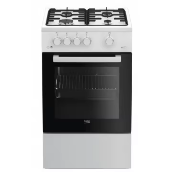 Beko FSG52020FW cocina Cocina independiente Encimera de gas Negro, Blanco - 1