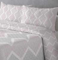 Cubrecama Bicolor Rosa Gris - Reversible con 2 Diseños + Fundas de Almohada | Tallas 90cm (1 Funda), 135cm/150cm (2 Fundas) | Tejido Ultra Suave en Algodón 400 Hilos | Estilo Nórdico Moderno - details 1