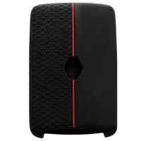 Banner - Funda silicona mando llave del coche 4 botones compatible con Renault y Dacia negro rojo