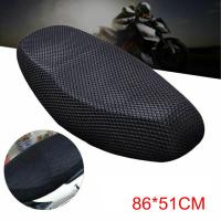 Cubierta De Asiento De Motocicleta Transpirable Verano Fresca 3D Malla Negra Antideslizante Protección Redonda Para Moped Y Scooter - details 0