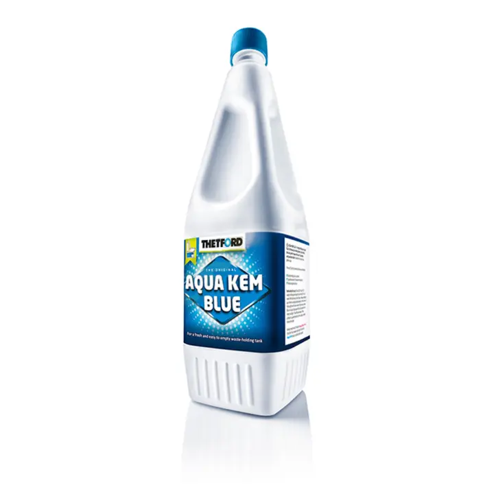 Thetford Líquido para inodoro portatil Aqua Kem Blue 2 Litros: Líquido para Inodoro Químico - Liquido WC químico Eficaz, Descomposición de Residuos, y Facilita el Vaciado en Caravanas y Baños Portátiles - 1